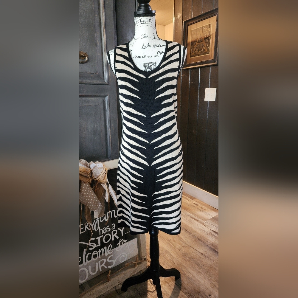 Stilletto's Zebra Print Sweater Dress